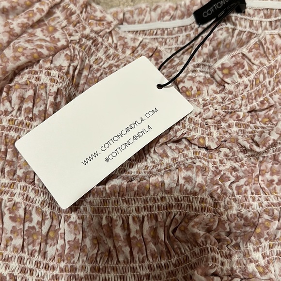 Cotton Candy LA ditzy floral pink blouse - Picture 5 of 5